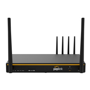 Peplink B-ONE-5G Dual WAN Router with WiFi 6, 2 Ethernet WAN ports, 4 Ethernet LAN ports, and WiFi WAN, 2 WiFi antennas